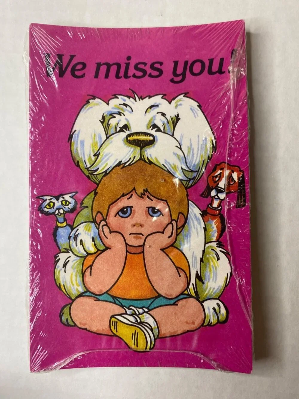 Vintage Christian Sunday School Postcards Dog & Child Ephemera Bible Verse